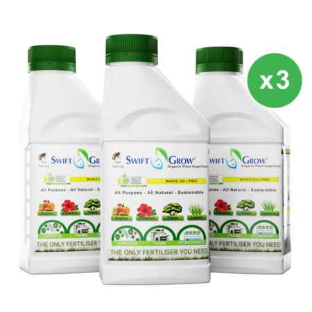 Swift Grow Organic Fertiliser 1.5 litres (3 x 500ml)